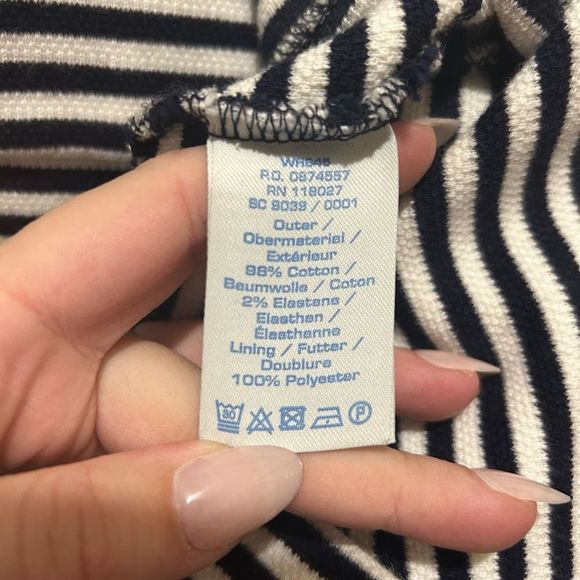 Boden | Striped Cotton Knit Dress Sleeveless Size 4 - Picture 5 of 6